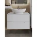 Тумба с раковиной подвесная Topline FLIPTUS80W-8585W 80 см цвет белый