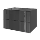 Тумба прикроватная Leolana Сатурн 42x27.9x30 см 2 ящика ЛДСП цвет графит глянец