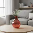 Ваза капля янтарная стекло цвет красный 32 см