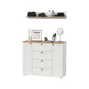 Комплект мебели для прихожей Mobi Остин пр-72 120x160x42 см ЛДСП цвет белый шагрень/дуб крафт золотой