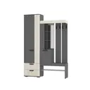 Комплект мебели для прихожей Bts Трамп 150x217.6x37.2 см ЛДСП цвет графит/дуб крафт белый
