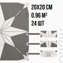 Керамогранит Motto Levels N100080 20x20см цвет серый