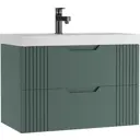 Тумба под раковину подвесная Домино Garden DG2505T 79 см цвет зеленый