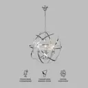 Подвесная люстра EUROSVET 60139/6 хром