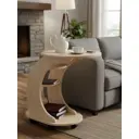 Журнальный столик круглый Wissar Ларго 50x76x70 см дуб молочный