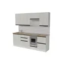 Кухонный гарнитур Компакт/амели Герда Амели компакт 220x212x60 см ЛДСП цвет беленый дуб