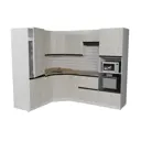 Кухонный гарнитур Оптима/амели Герда Амели оптима 240x214x60 см ЛДСП цвет беленый дуб