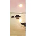 Пленка самоклеящаяся универсальная Wallfix Восход над морем 0.95x2.2 м цвет серо-коричневый;бежевый