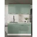 Кухонный гарнитур Даллас Mebiplex 160x217.8x60 см ЛДСП цвет зеленый