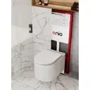 Комплект 3 в 1 инсталляция Enio Profi EN7050050 693290 унитаз подвесной Enio Morris Tornado и кнопка белая глянцевая Sfera