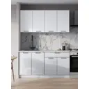 Кухонный гарнитур Тунис Mebiplex Ут-00156831 160x217.8x60 см ЛДСП цвет белый.