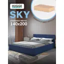 Кровать Hugge Sky 140x200 см ортопедическое основание цвет индиго