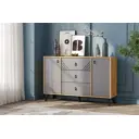 Комод Sv-мебель Байкал 4 ящика 114х33.1х73.2 см ЛДСП цвет дуб золотой/графит