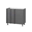 Кухонный шкаф напольный Sv-мебель Денвер 00-00165839 88.8x82x47.6 см ЛДСП цвет графит