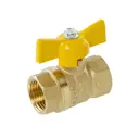 Кран шаровой прямой Галлоп 230 Стандарт DN15 PN40 1/2" ВР латунь ручка бабочка 0115012_НСК