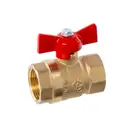 Кран шаровой прямой Галлоп 230 Стандарт DN20 PN40 3/4" ВР латунь ручка бабочка 0107187_НСК