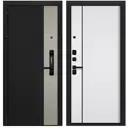 Входная дверь Foreman Lambo 2 левый 205x86см цвет черный кварц и дюна бриз/беллучи