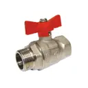 Кран шаровой прямой Галлоп 331 Крепыш DN20 PN16 3/4" ВР-НР латунь ручка бабочка 0103244_НСК