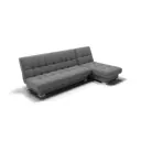 Диван угловой с оттоманкой Золотое руно Хьюстон 2 ППУ Квест-14 160x100x63 см ткань цвет серый