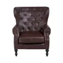 Кресло Гласар Барон 70x86x74 см эко-кожа цвет коричневый