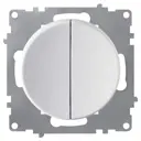 Выключатель встраиваемый Onekeyelectro Florence 2172776 2 клавиши цвет белый