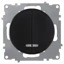 Выключатель встраиваемый Onekeyelectro Florence 2172825 2 клавиши цвет черный