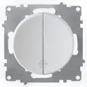 Переключатель встраиваемый Onekeyelectro Florence 2172777 2 клавиши цвет белый