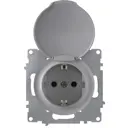Розетка встраиваемая Onekeyelectro Florence 2172837 с заземлением цвет серый