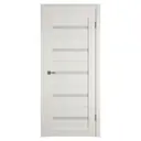 Комплект межкомнатной двери VFD Light Х7 остеклённая 200x70см ПВХ цвет дуб латте с коробом и наличниками