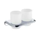 Стакан для ванной подвесной двойной Cezares LINER-TUMDS-01 цвет хром