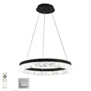 Кольцевая люстра STELLA ice 80W BLACK/CLEAR