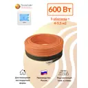 Нагревательный кабель Теплософт LTL-C 5.5 м² 600 Вт 42.8м-600/4 с сенсорным терморегулятором RTC E 91.716