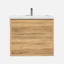 Тумба с раковиной в ванную Ruvann Rinni 50 раковина Фостер 50 подвесная цвет дуб вотан