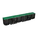 Лоток водосточный Aquadrenag Classic с решеткой пластиковой 1000x146x185мм зеленый