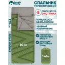 Спальный мешок демисезонный Jungle Camp Camper Comfort с подголовником левая молния цвет зеленый