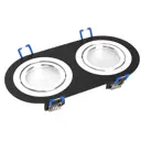 Светильник точечный встраиваемый Feron Dl2812 48462 20 м² под отверстие 15.5 см цвет черный