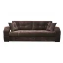 Диван раскладной Meblines Манчестер с подсветкой 06 240x90x119 см велюр цвет коричневый