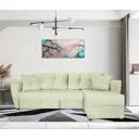 Диван раскладной Meblines Амстердам 245x87x157 см велюр цвет бежевый