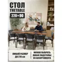 Стол прямоугольный Thetable 3.45 220 90 32 3.2 220x90 см композитный материал цвет коричневый