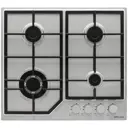 Газовая варочная панель Krona NEBEL 60 IX W 58 см 4 конфорки цвет серый / серебристый