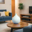 Ваза Evis Анита гипс цвет белый 15x12.8 см