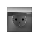 Розетка Systeme electric GAL000946 с заземлением 250 В 16 A цвет сталь