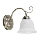 Настенный светильник Экономсвет 91037/1wab wt цвет белый/бронза