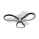 Люстра потолочная светодиодная Экономсвет Modern с пультом управления 68 м² регулируемый белый свет цвет белый/черный