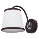 Настенный светильник Экономсвет 50713/1wbr+cr wt цвет белый/коричневый