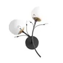 Настенный светильник Экономсвет 51638/2wbk+gd wt цвет белый/черный