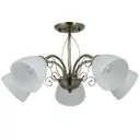 Люстра потолочная Rivoli Sue 5 ламп 15 м² цвет бронзовый