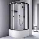 Душевая кабина Am.pm Brava WBRC-401A-090BT 90x90 см высокий поддон 1/4 круга, профиль матовый черный