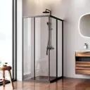 Душевой уголок Am.pm Suit WBSTG-403-12090-BT 120x90см профиль черный стекло прозрачное