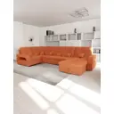 Диван модульный Yorcom Майами-4 350x97x187 см велюр цвет оранжевый